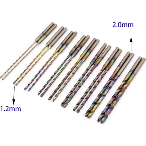 URANN 0.8-2.2mm colorful twist drill bit quenching twist drill bit woodworking punching needle nuclear engraving tool