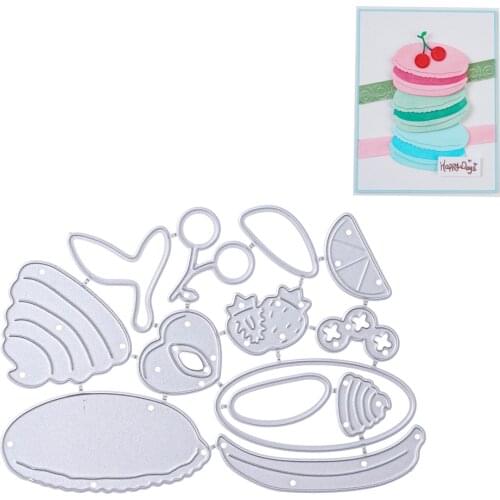 YaMinSanNiO Macarons Dessert Pastry Sweet Life 2021 New Metal Cutting Dies For DIY Scrapbooking Paper Cards Making Crafts 2021