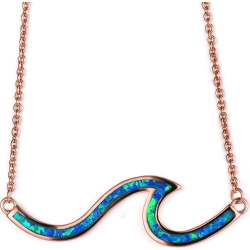 Wollet Jewelry ladies wave necklace simple chains