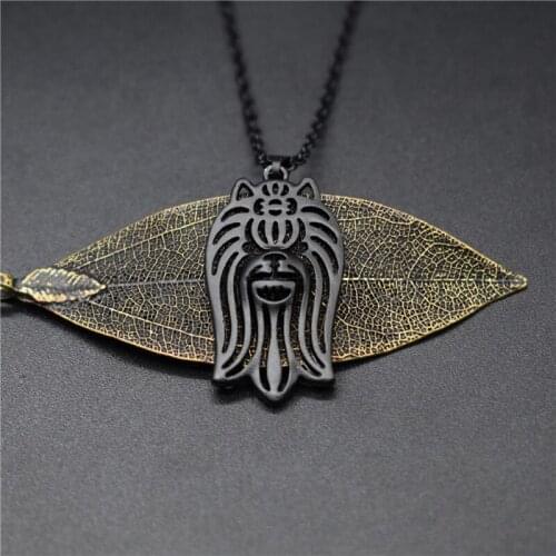 4 Colors New Yorkshire Terrier Charm Necklace Trendy Metal Dog Jewellery Yorkshire Terrier Pendant Necklace Women