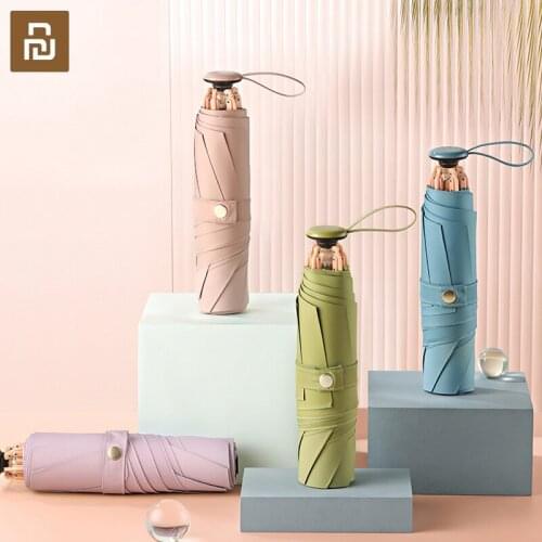 Youpin Umbrella Nano Parasol Reverse Folding Shrink Rain&Shine Dual-use Car Tri-fold Umbrella Compact Portable Travel UMBRELLAS