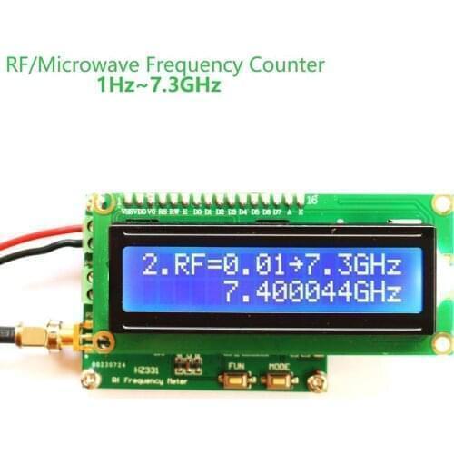 1Hz-7.3GHz HF RF /Microwave frequency counter meter 2.4G 3G 5G 5.8G 6G 7G FOR pulse radio low high frequency HAM Amplifier