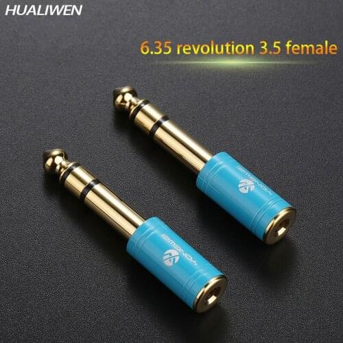 Jack 6.5 6.35mm Male Plug to 3.5mm Female Connector Headphone Amplifier Audio Adapter Microphone AUX 6.3 3.5 mm Converter