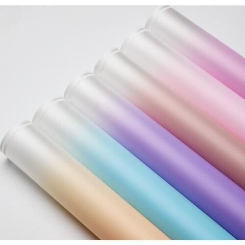 20PCS Gradient Double Line Flowers Packaging Paper DIY Crafts Scrapbook Wedding Bouquet Gift Box Waterproof Wrapping Origami