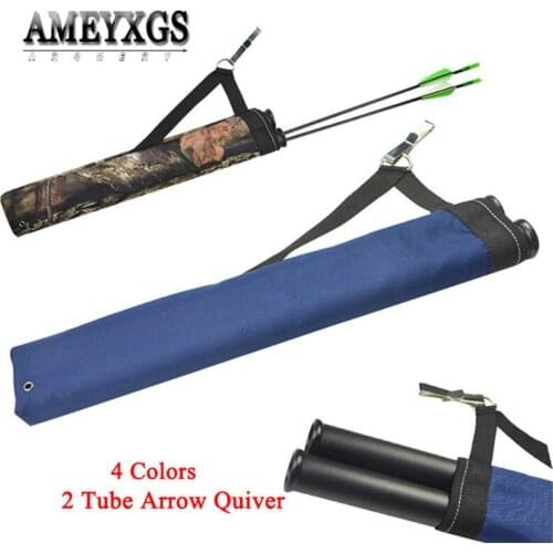 4colors Portable Arrow Quiver Oxford Cloth Material 2tube Quivers For Archery Compound Recurve Bow Hunting Shooting Accessories