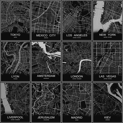 World Map DIY Diamond Painting Cross Stitch 5D Full Square Drill Liverpool Amsterdam City Scenery Diamond Embroidery Mosaic Art