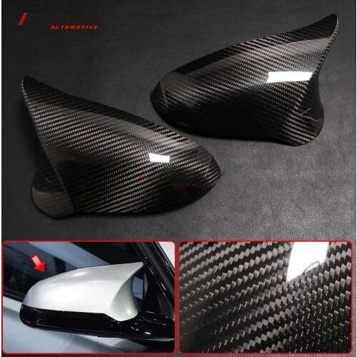 Real Carbon Fiber Car Side Wing Rearview Mirror Cover Caps For BMW F80 M3 F82 M4 2014 2015 2016 2017 2018 Direct Replacement