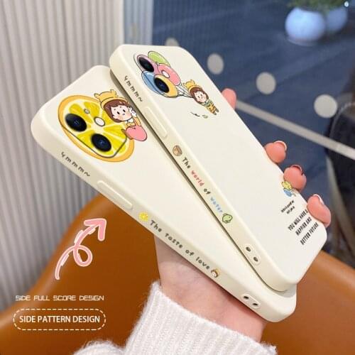 Cute Balloon Girl Phone Case For iPhone 12 Pro Max 11 X XS XR XSMAX SE2020 8 8Plus 7 7Plus 6 6S Plus Liquid Silicone Cover