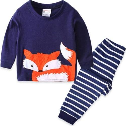 Children Pyjamas Kids Clothes Sets Baby Boys Girls Cartoon Long Sleeve T-shirt+Pants 2pcs Home Set Baby Girl Boys Clothes Pajama
