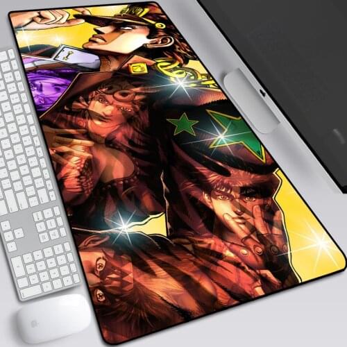 Jojos Bizarre Adventure 3mm Anime Large Pad Mouse Mat Computer Gamer Locking Edge Mouse Keyboard Mice Mat Pad Waterproof 40x90
