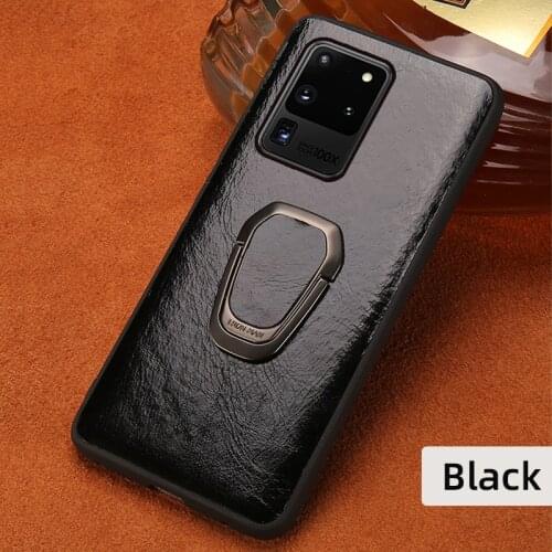 For Samsung Galaxy S20 S21 Ultra S20 FE Note 20 10 S8 S9 S10 S21 Plus A71 A50 A51 M31 M51Genuine Oil Wax Leather Magnetic Case