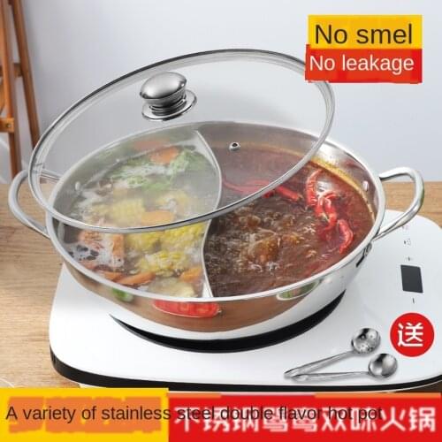 Multi-purpose Household Hot Pot Thickening Induction Cooker Gas Stove Universal Hot Pot Stainless Steel Soup Pot Clear Soup Pot