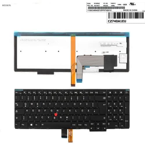 German New Replacement Keyboard for Thinkpad T540 T540P T550 T560 W550S W540 W541 E531 E540 L540 L560 L570 Laptop with Pointer