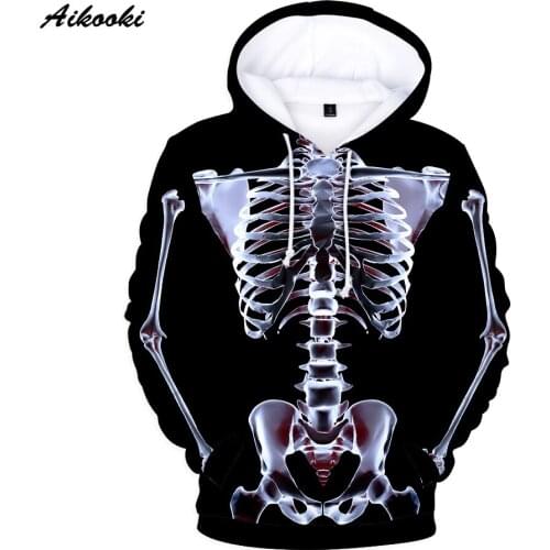 New 3D X-ray Perspective Hoodies Men/Women Graphic Skeleton Skull 3D Peculiar Hoodie Halloween Mens Hoodies and Sweatshirts