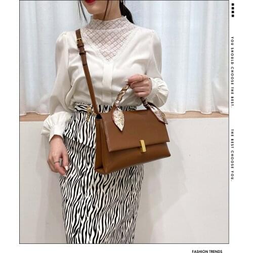 New simple and trendy womens bags, shoulder diagonal handbags, texture, large-capacity womens bags