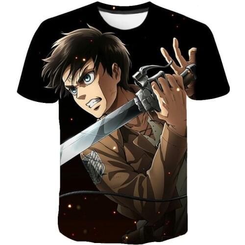 Attack On Titan Anime Clothes T Shirt Manga Camisetas For Men Tops Ropa Hombre Tee Camisa Masculina Verano Koszulki Chemise