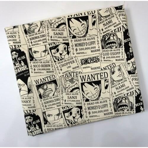 One Piece Dead Of Alive Chopper Luffy Patchwork Cotton Canvas Fabric Sewing Bag Pillow Diy Tablecloth Curtain Sofa 91cm*145cm