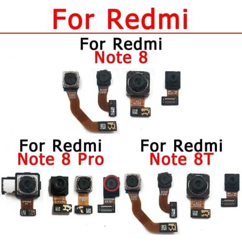 Original Rear Front Camera For Xiaomi Redmi Note 8 Pro 8T Frontal Backside Facing Back Selfie Camera Module Replacement Parts