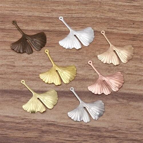 20pcs/lot 26*29MM Silver Plated Leaf Charms DIY Vintage Fashion Bracelet Necklace Pendant Charms Wholesale Brass Material