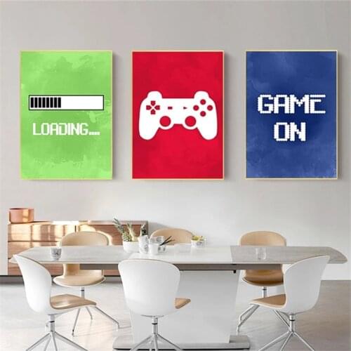 Nordic GAME Posters and Prints Abstract Artwork Picture for Boys Room Decor Video Game Wall Art Canvas Painting Gaming Decor