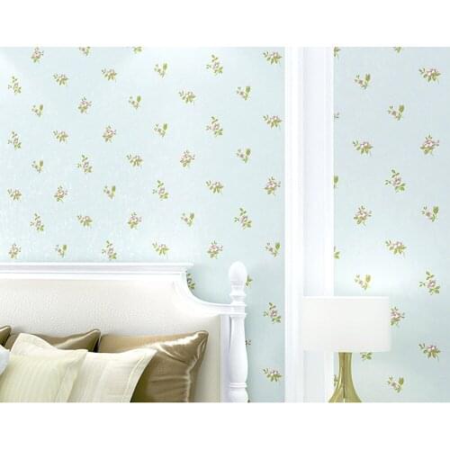 Q QIHANG Modern Garden Fine Crushed Flowers Warm Bedroom Living Room Non-woven Wallpaper 0.53m*10m=5.3m2