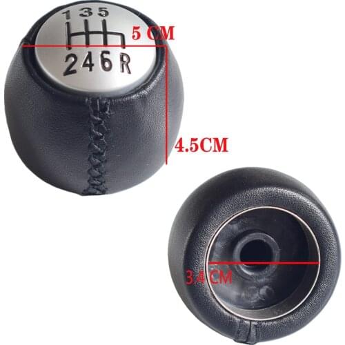 6 Speed Manual Gear Shift Knob Handball for Alfa Romeo GT 147 166 PU Leather