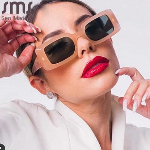 Square Rectangle Sunglasses Women Men Luxury Brand Designer Sun Glasses Vintage Punk Sunglasses Eyeglasses UV400