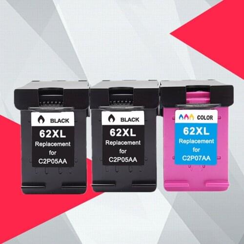 Compatible 62XL Ink Cartridge Replacement for HP 62 XL for HP62 Envy 5640 OfficeJet 200 5540 5740 5542 7640 printers