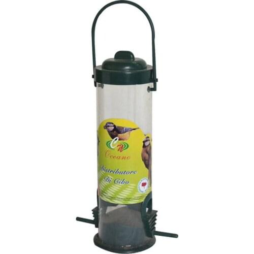 Outdoor Plastic Bucket Feeder Non-Toxic PVC Pet Feeder Tools Perching Feeders With Handle 7.5x14x29cm Bird Feeder Hanging