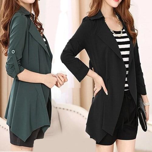 Spring Autumn Summer Thin Windbreaker Jackets Long Long-Sleeved Belt Large Size 5XL Casual Jacket Ladies Elegant Cardigan Coat