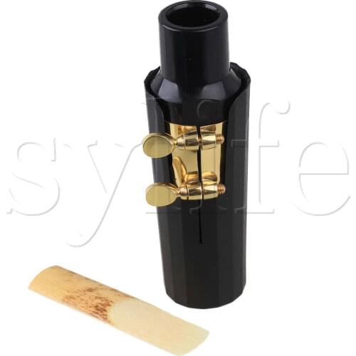Gold Color Plastic 4# Saxophone Mouthpiece Kit Set for Tenor Saxophone