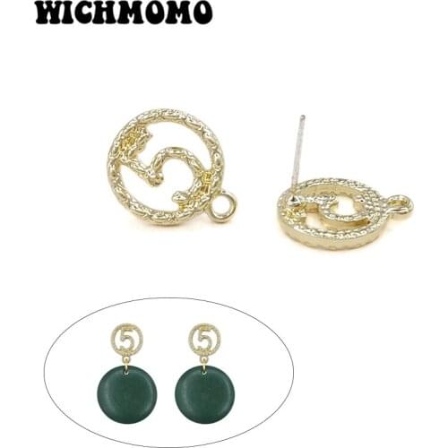 2021 New 17*22mm 10pcs High Quality Zinc Alloy Round Five Earring Base Connectors Linkers for DIY Earring Jewelry Accessories