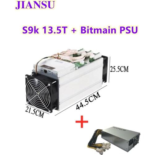 USED BITMAIN AntMiner S9k with PSU 2150W 13.5T BCH BTC SHA-256 Miner Better Than S9 S9j S15 T15 Z9 Mini WhatsMiner M10 M3 M3X