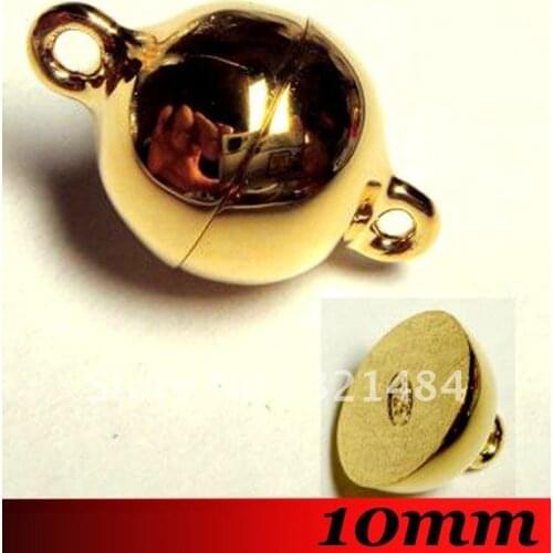 Free Ship!!! 10mm 100piece Jewelry DIY Findings - Gold Plated Tone Metal Magnetic Clasp