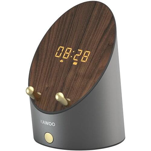 Portable Wireless Bluetooth Wooden Alarm Clock Digital Speaker Wood Luminous Alarm Clock Led Unique Living Room Homedecor II50NZ