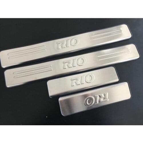 Cases for KIA RIO k2 2010 2011 2012 2013 2014 2015 2016 stainless door sill Car-styling scuff plate pedal 4pcs/set