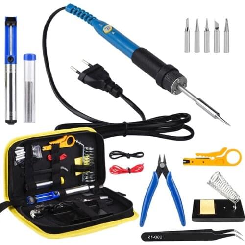 60W Electric Soldering Iron Portable Digital Soldering Iron Electric Welder Tips Tin Solder for Soldering Welding Equipment Iron