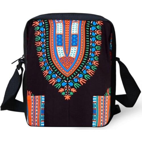 ELVISWORDS African Traditional Art Messenger Bags Women Girls Shoulder Bags Teenager Retro School Crossbody Bag Mochila Escolar
