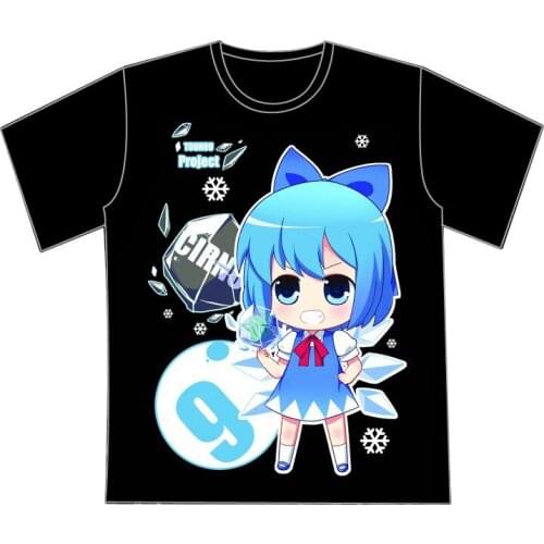 Japanese Summer style T-Shirt TouHou Project Cirno Cute Anime T shirt Fashion Clothes Men Women Casual Short Sleeve T shirt Tops