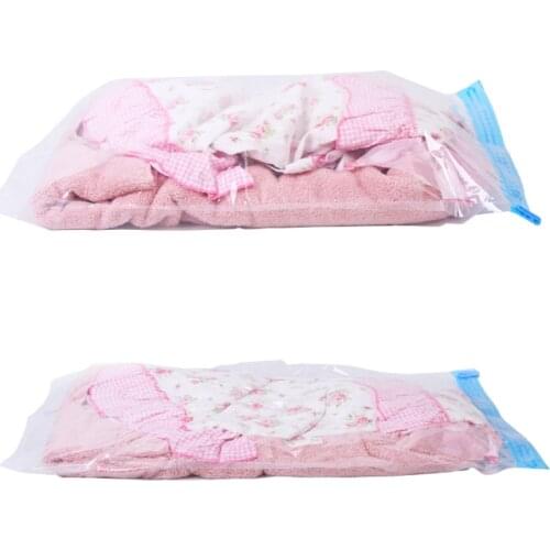 1Pc Space Saver Storage Bag for travel Organizer Without Air Pump Travel Compress Vacuum Roll Up 35*50/40*60cm Sizes Products