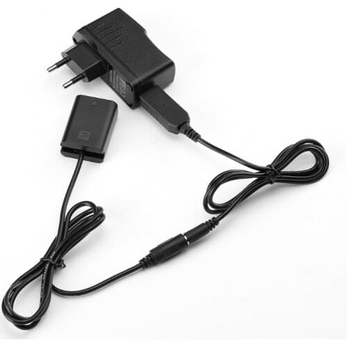 NP-FW50 Dummy Battery Eliminator + 5V 3A EU USB Power Adapter for -Sony Cameras