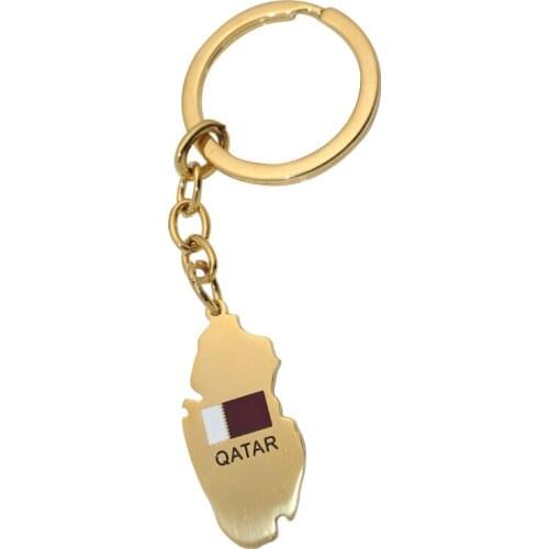 Qatar map key chains key ring offer drop shipping service