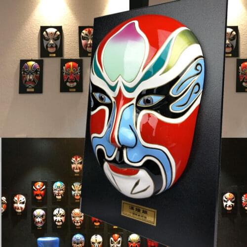 Facial Mask Large Peking Opera Pendants Chinese Characteristic Gift Outdoor Decor Room Decoration decor wall decor