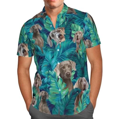 Animal Dog 3D Beach Hawaiian 2021 Summer Mens Shirt Short Sleeve Shirt Streetwear Oversized 5XL Camisa Social Chemise Homme-112