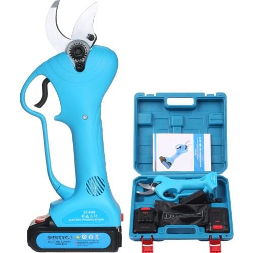 DC 21V Electric Pruning Shears Kit Cordless Battery Operated Pruning Shears Branch Cutter for Gardening Tree Trimming Picking
