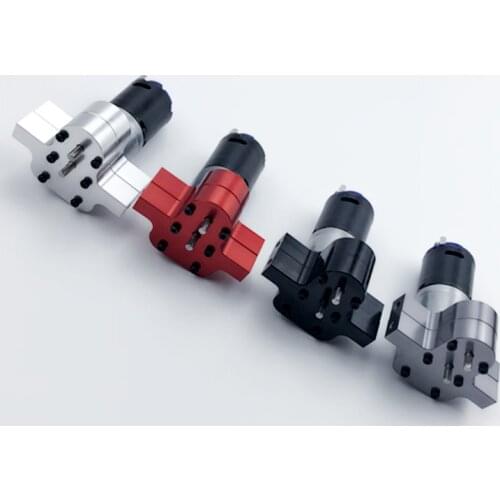 New 370 Brushed Motor+Alloy Heat Sink Gear Box Set with Steel Gears for WPL Henglong C14 C24 B14 B24 B16 B36 4X4 6X6 Upgraded Pa