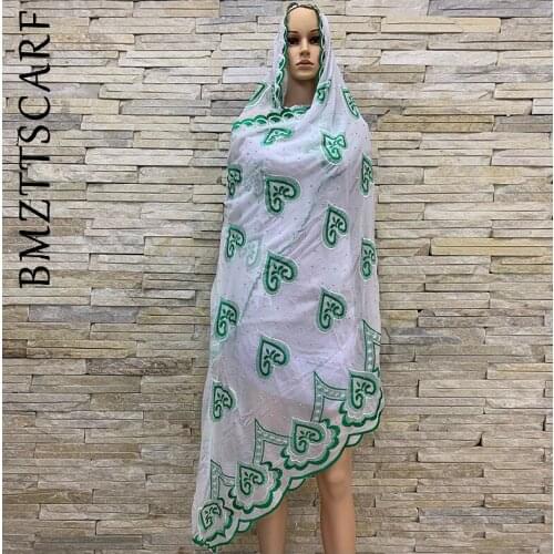 New African Women Chiffon Scarf,big chiffon muslim scarf for shawls wraps BM966