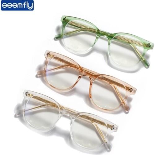 Seemfly TR90 Ultralight Glasses Frame Fashion Anti-blue Light Anti-radiation Computer Goggles Colorful Plain Spectacles Unisex