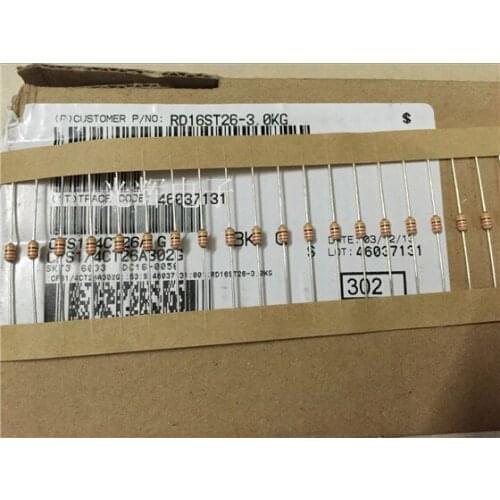 Original new 100% color ring thick foot carbon film resistance CFS1/4CT26A302G 3K 2% 1/8w 0.125w (Inductor)