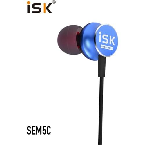 Original ISK SEM5C Professional DJ Monitoring In Ear Earphone HiFi Music Earbud Recording Studio Earbuds